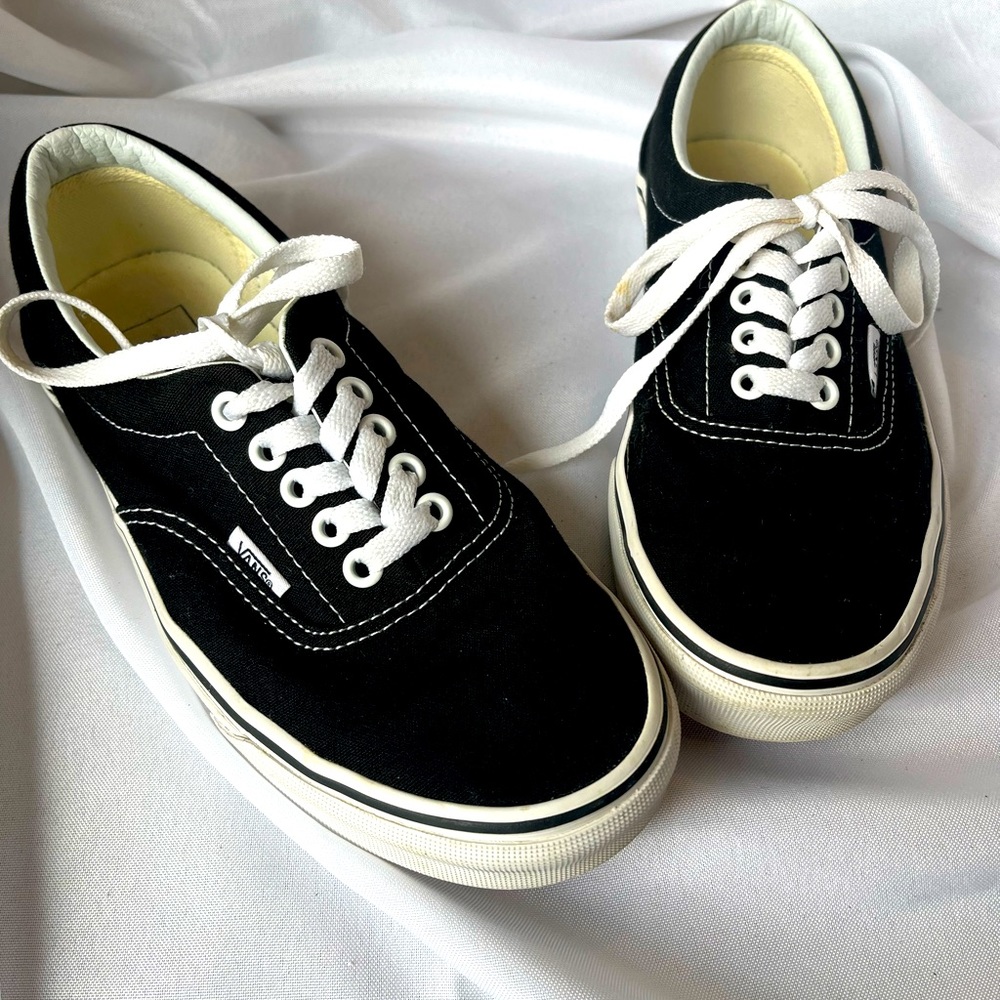 Authentic Black lace-up Vans